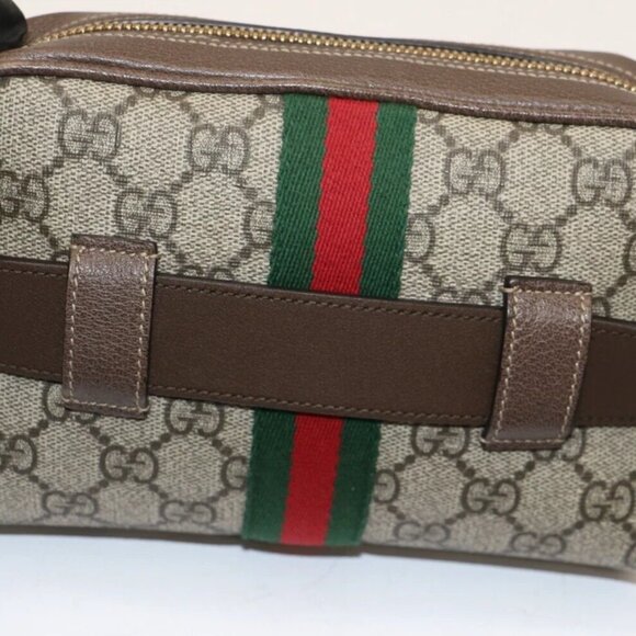 Gucci GG Supreme Monogram Web Small Ophidia Belt Bag 75/30 Dark Brown - Picture 5 of 15